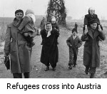 Hungarian refugees cross into Austria