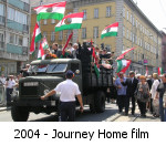 Scene from the film "Journey Home" reenacting scenese from 1956 in a now free Hungary