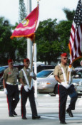 The US Marines presented Colors at the the "Talpra Magyar" 1956 Hungarian Revolution 50th Anniversary Commemorative Sculpture unveiling on December 3, 2006.