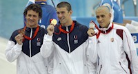 Ryan Lochte, Michael Phelps, Laszlo Cseh 