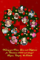 The Christmas Wreath. This was created using multiple layers with 3D image effects. 