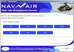 The NAVAIR Parts Life Managment System (PALMS): This custom software application tracks the flight-critical components for all rotary wing aircraft for the U.S. Navy and Marine Corps, enabling NAVAIR and NAWCAD to accurately and reliably ensure the safety of all rotorcraft in their fleets. I designed the skin emphasizing it purpose, but msot importantly, user friendliness.
