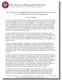 U.S. Congressional Engagement with Central and Eastern Europe since 1991: the Balkan Wars and NATO Enlargement by Michael Haltzel