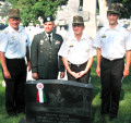 Military Participants in AHF's Memorial Day Commemoration: Left to Right: Col. Juhasz, Lt. Col. Vekony, Col. Varga, and Maj. Bone