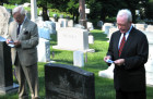 Dr. Imre L. Toth and Zoltan Bagdy deliver the roll call of Hungarian American Veterans at AHF's Memorial Day 2006 Commemoration