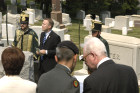 AHF Executive Committee Chairman, Bryan Dawson-Szilagyi, led the national anthems of both nations and gave a speech highlighting the centuries-old Hungarian committment to fighting (and dying) for Democracy.