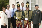 AHF members with the First Califiornia Hussar Regiment and Lt. Col. Steve Vekony