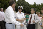 Frank Koszorus, Andy Evva, and Dr. Paul Szilagyi at the American Hungarian Federation's 2007 Memorial Day Commemoration Ceremony at Arlington National Cemetery that included a wreath laying the Tomb of the Unknown Soldier.