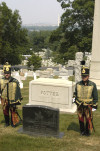 The First Califiornia Hussar Regiment on guard at the General Asboth gravesite atArlington National Cemetery