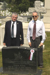 AHF President Attila Micheller and AHF Chairman Akos Nagy at the Alexander Asboth gravesite at Arlington National Cemetery.