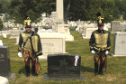 The First Califiornia Hussar Regiment on guard at the General Asboth gravesite atArlington National Cemetery