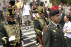 Lt. Col. Vekony with the First Califiornia Hussar Regiment escorting the wreath laying at the Tomb of the Unknown Soldier