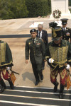 Lt. Col. Vekony with the First Califiornia Hussar Regiment escorting the wreath laying at the Tomb of the Unknown Soldier