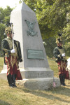 The First Califiornia Hussar Regiment guard the tpomb of Maj. General julius Stahel