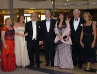 Ambassador Somogyi, Dr. István Balogh, President of the Juvenile Cancer Foundation, Mr. László Mészáros and their wives, Erika Fedor, Ball Chairperson on the left