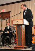 Mr. Dawson then introduced Frank Koszorús, Jr.National PresidentAmerican Hungarian Federation who focused on the need for unity within the Hungarian American community. He discussed the history of the Federation and its tradition of service for over 105 years and recalled recent accomplishments.