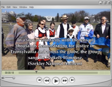Supporters sing the Székely National Anthem [click to listen]