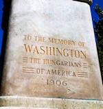 George Washington Monument in Budapest in 1906, one of the American Hungarian Federation's (then known as the Hungarian American Federation) earliest actions.