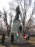 On February 22, 2006, U.S. Ambassador to Hungary George Walker joined distinguished Hungarians at the wreath-laying ceremony commemorating the founder and first President of the United States George Washington.