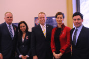 Hungarian Ambassador Dr. László Szabó and his wife Dr. Ivonne Szeverényi; Bryan Dawson; Anna Smith Lacey; Marion Smith