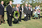 The Darr Mine Commemoration at Olive Branch Church in Rostraver, PA: Laying the wreath