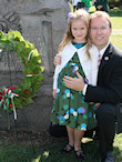 The Darr Mine Commemoration at Olive Branch Church in Rostraver, PA: Bryan Dawson and daughter Xitlalli
