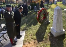 AHF, member organizations, and representatives of the Hungarian embassy in Washington DC placed flowers at the grave of Holocaust Hero, colonel Ferenc Koszorús, in Columbia Gardens Cemetery in Arlington