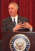 The speakers included John M. Shimkus (R-IL) seen here