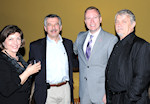 Left to right: Eva Balogh; Gabor Garai (Honorary Consul General of Hungary in New England); Bryan Dawson (AHF Executive Chairman); 