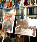 US State Department officials greet guests arriving for reception honoring the 1956 Hungarian Revolution. [© Bryan Dawson-Szilagyi, AHF News Service]