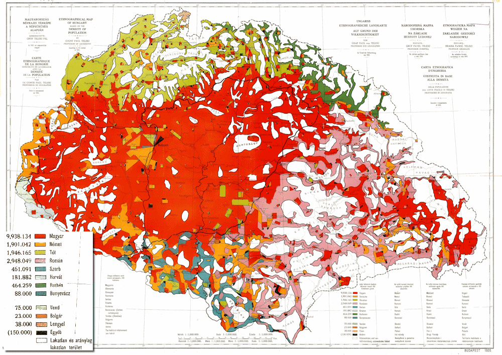 Map Of Hungary And Surrounding Countries. [download large image 1000x707