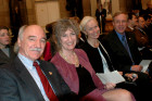 AHF members and representatives of the Hungarian Reformed Federation of America at the US Capitol - Left to Right: Mr. and Mrs. Frank Kapitan, Kati Nagy, Gyula Balogh (HRFA President)