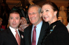 US Secretary of Defense Don Rumsfeld and AHF's Aniko Gaal-Schott at the US Capitol 1848 commemoration event.