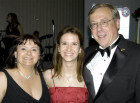 Erika and Sylvia Fedor with AHF Vice Chairman Gyula Balogh (also President of the Hungarian Reformed Federation of America)