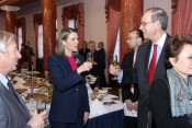 US Ambassador Colleen Bell toasts AHF President Frank Koszorus, Jr.