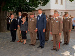 Major General and Ministerial Commissioner Istvan Kun Szabo; President of the Ferenc Koszorus Commemorative Committee, Dr. Zsuzsa Hanto; and Chairman of the Board of the American Hungarian Federation and son of Col. Koszorus Frank Koszorus, Jr., addressed the gathering