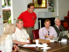 AHF Controller, Les Megyeri (standing) with  (left to right) Kati Levay-Nagy, Jules Balogh, Atilla Kocsis, and Zoltan Bagdy