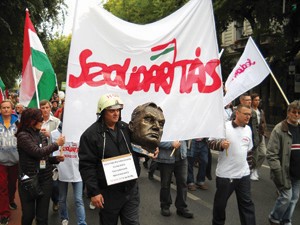 On Sunday, September 30, opposition demonstrators erected and destroyed a styrofoam statue of Hungarian Prime Minister Viktor Orban, imitating the toppling of statue of Stalin on October 23, 1956. Comparing Orban to Stalin is so incomprehensible that it requires no comment -- it is a primitive falsification of history at its worst.