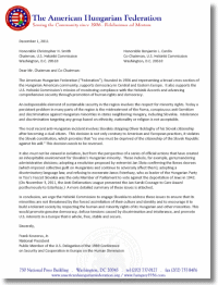 In a letter to Knut Vollebaek, OSCE High Commissioner on National Minorities, the Federation again raises anti-Hungarian measures in Slovakia and Serbia and requests the High Commissioner's clarification of reports in the electronic media asserting that he had labeled Hungary's support for Slovakia's Hungarian minority "malicious and foolish."