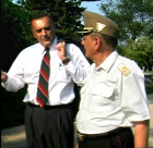 Gusztav Asboth (US Marines), great nephew of Alexander  Asboth speaking with Hungarian Military Attache Col. Janos Varga