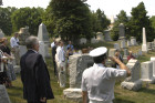 Saluting the national anthem at Arlington Cemetery