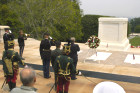 Attila Micheller and his escorts at the wreath laying at the Tomb of the Unknown Soldier