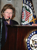 The CEEC invited a number of distinguished guests to address the gathering.They thanked the CEEC for its ongoing efforts, expressed their support for NATO and the open door policy, reviewed U.S. Russian relations and urged the inclusion of Georgia and Ukraine in the Membership Action Program. Senator Barbara A. Mikulski (D-MD) is seen here.
