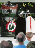 Rev. Stephen Nagy and Father Emil Vargyas dedicate the 1956 memorial in Naples Florida's Collier County