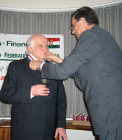 AHF's Frank Koszorus, Jr. awards its Col. Commandant Michael Kovats Medal of Freedom to Dr. Janos Horvath. The Hungarian Parliamentarian was on a US tour  to discuss the upcoming elections in Hungary and the opportunity for Hungarian citizens living in the United States to participate in the elections.
